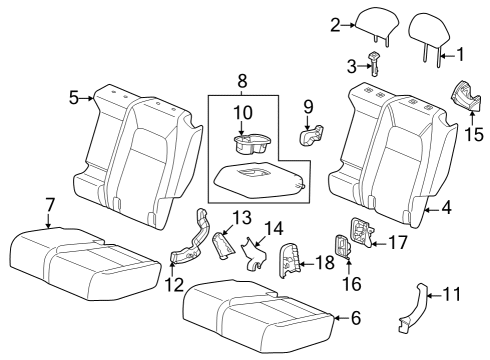 2023 Honda CR-V PAD, L- RR Diagram for 82527-3A0-A51