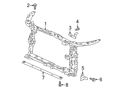 2022 Honda Accord Radiator Support Diagram