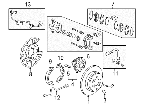 2022 Honda Pilot Brake Components Diagram 3