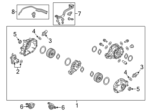 2022 Honda Ridgeline Axle & Differential - Rear Diagram 2