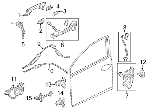 2024 Honda CR-V CHECKER, FR- DOOR Diagram for 72340-3A0-A01