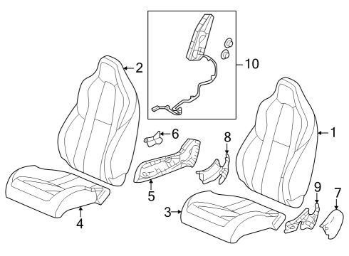 2023 Honda Civic CVR, R- FR- *R159L* Diagram for 81121-T38-A01ZA