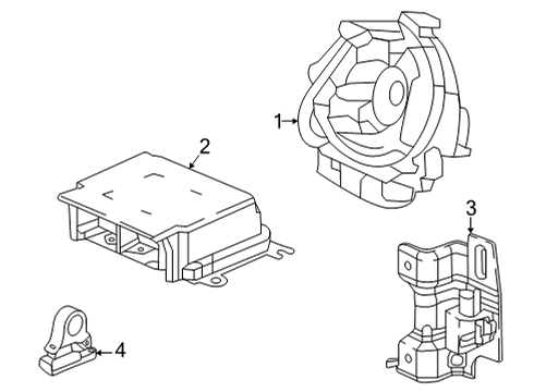 2022 Honda Civic SRS UNIT Diagram for 77960-T20-A98