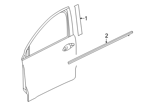 2022 Honda HR-V Exterior Trim - Front Door Diagram