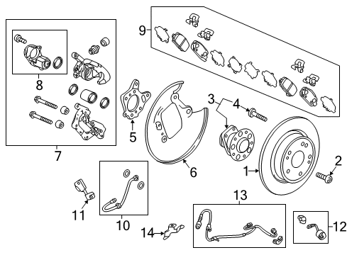 2021 Honda HR-V SET, RR Diagram for 01466-T7W-A01