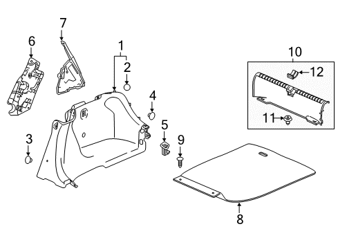 2022 Honda Accord Interior Trim - Rear Body Diagram 2