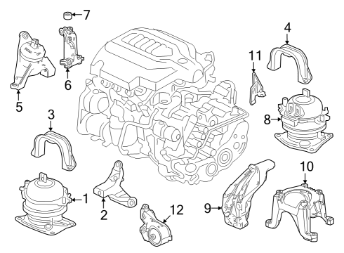 2024 Honda Pilot RUBBER ASSY Diagram for 50820-TYA-A01