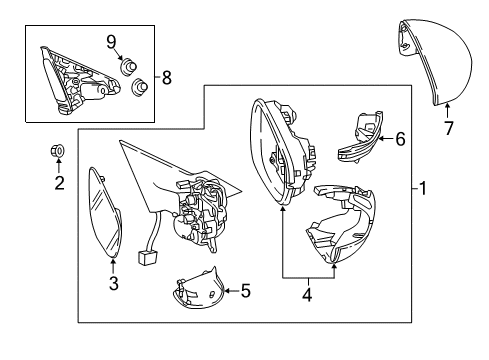 2022 Honda Accord Mirrors Diagram 2