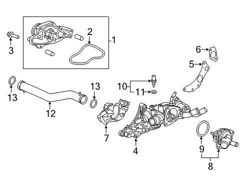 2023 Honda Passport Water Pump Diagram