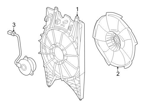 2024 Honda Pilot MOTOR, COOLING FAN Diagram for 19030-6FB-A01