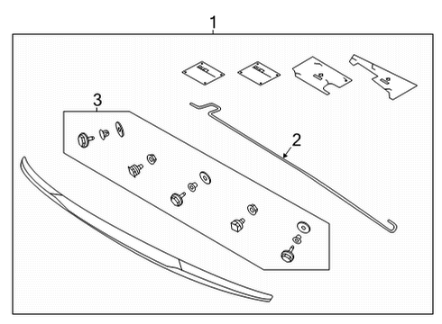 2022 Honda Civic SPOILER *NH547* Diagram for 08F10-T20-110A