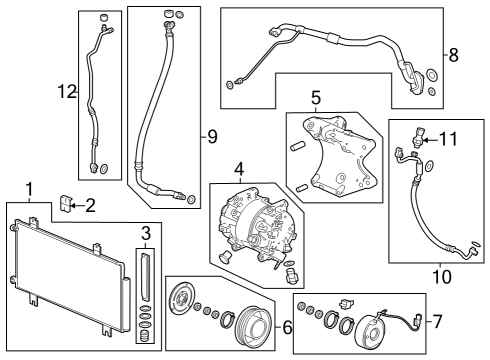 2023 Honda Pilot COMPRESSOR Diagram for 38810-61A-A02