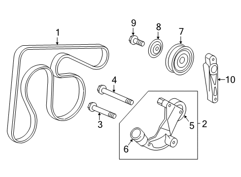 2022 Honda HR-V Belts & Pulleys Diagram