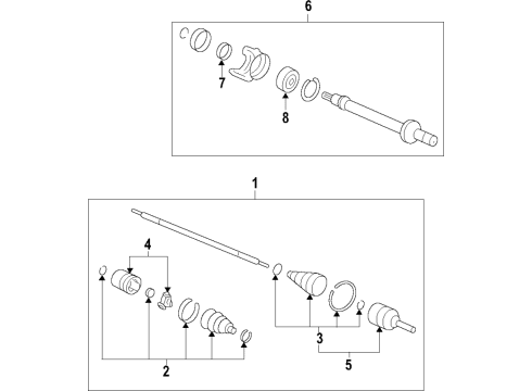 2022 Honda HR-V Axle Shafts & Joints, Drive Axles Diagram