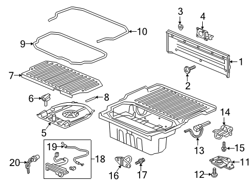 2023 Honda Ridgeline Interior Trim - Rear Body Diagram 2