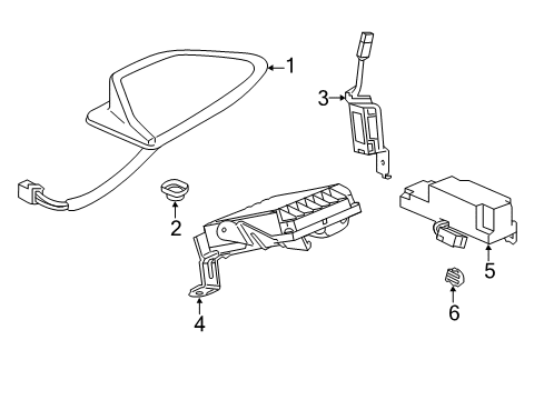 2023 Honda Odyssey ANTENNA *NH877P* Diagram for 39150-THR-A41ZC