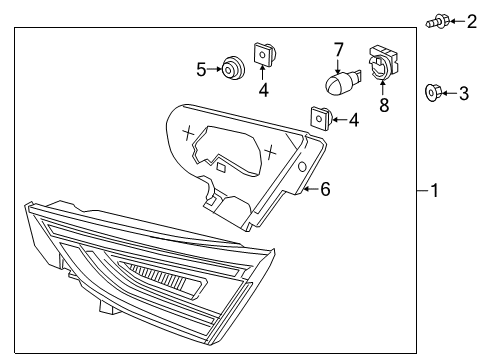 2022 Honda Insight Bulbs Diagram 1