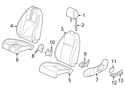 2024 Honda CR-V PAD, L- FR Diagram for 81527-3A0-A01