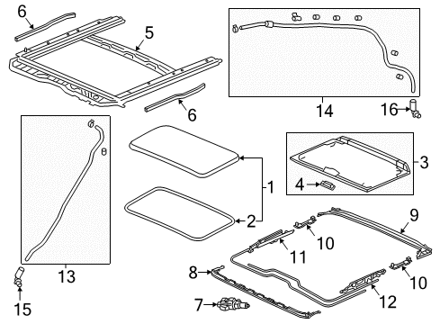 2021 Honda Accord GLASS ASSY-, ROOF Diagram for 70200-TVA-A02