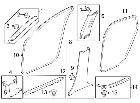 2023 Honda CR-V GARNISH SET *NH900L* Diagram for 84152-3A0-A41ZB