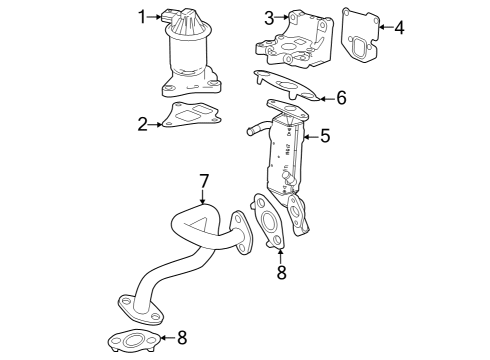 2023 Honda Accord VALVE ASSY-, E-EGR Diagram for 18710-6C1-A02