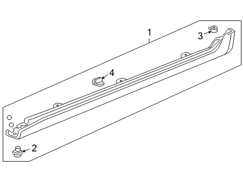 Garnish Assy., L. Side Sill *B538M*(Bluish Silver Metallic) Diagram for 71850-SEA-911ZC