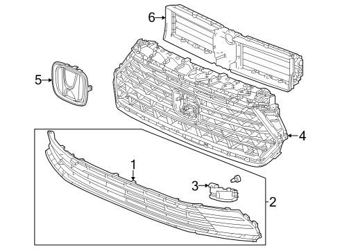 2023 Honda Accord EMBLEM COMP, FR Diagram for 75710-30A-A01