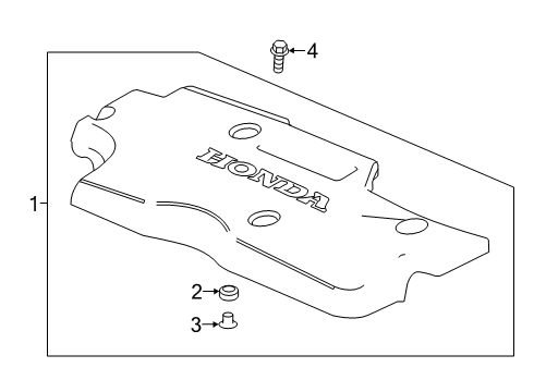 2022 Honda Accord Engine Appearance Cover Diagram 1