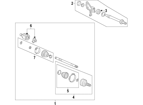 2022 Honda Passport Axle Shafts & Joints, Drive Axles Diagram