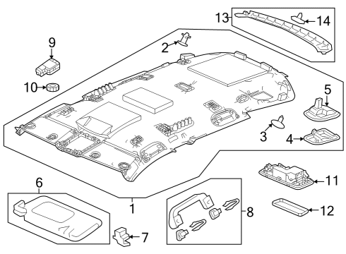 2023 Honda CR-V SUNVISOR *NH882L* Diagram for 83280-3A0-A01ZA