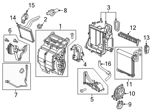 2022 Honda HR-V A/C & Heater Control Units Diagram 2