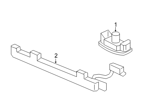 2023 Honda Passport High Mounted Stop Lamp, License Lamps Diagram