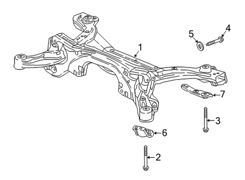 2022 Honda CR-V Hybrid Suspension Mounting - Rear Diagram 3