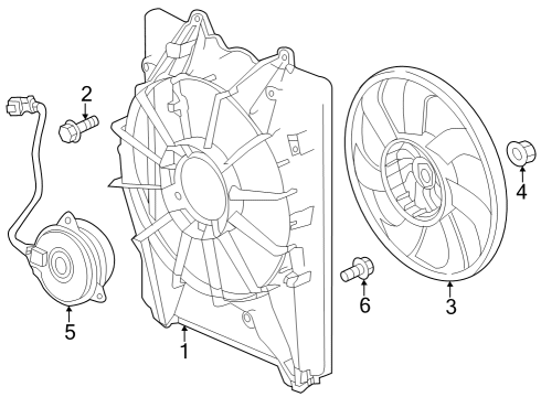 2023 Honda CR-V MOTOR, COOLING FAN Diagram for 19030-69F-A01