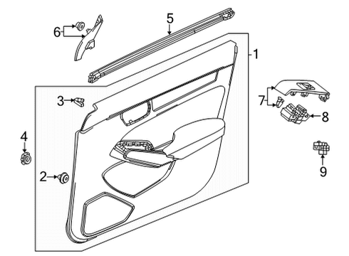 2023 Honda Civic BASE, L- *NH900L* Diagram for 83597-T43-A01ZA