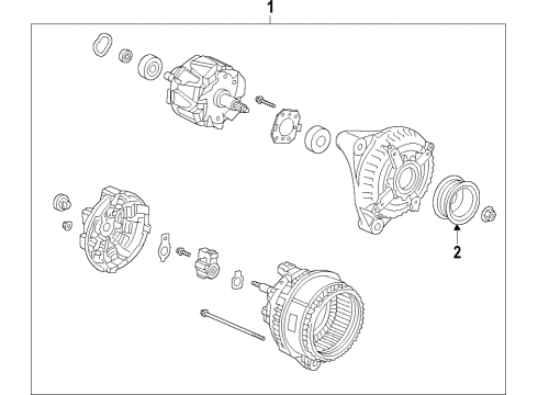 2022 Honda HR-V Alternator Diagram 1