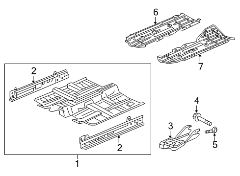 FLOOR COMP., FR. Diagram for 65100-TBA-309ZZ