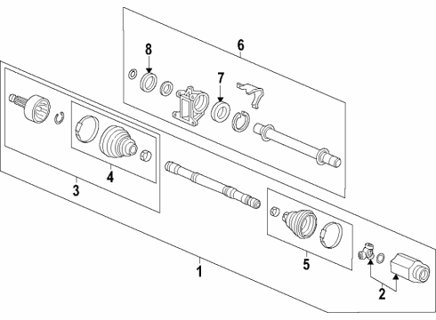 2022 Honda Insight Axle Shafts & Joints, Drive Axles Diagram