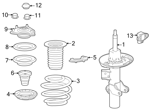 2023 Honda Civic Struts & Components - Front Diagram 3