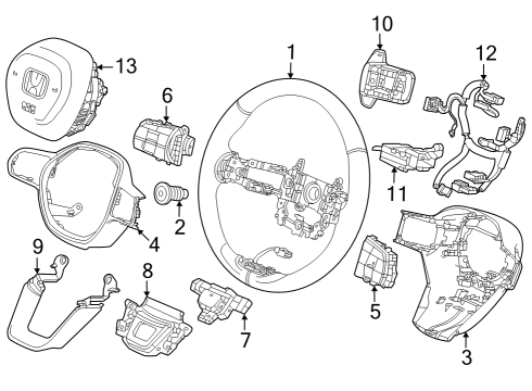 2024 Honda Pilot SW ASSY- *NH900L* Diagram for 78560-T20-A01ZA