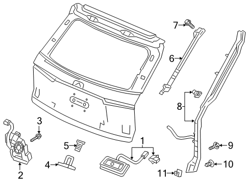 2022 Honda Passport Lock & Hardware Diagram 2