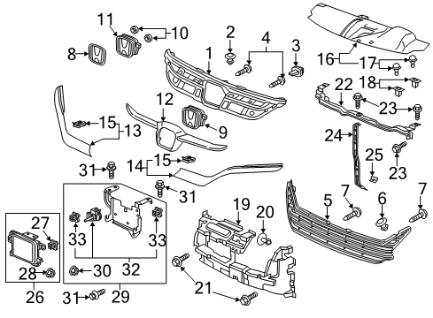 2019 Honda Odyssey SPACER SET Diagram for 36806-T6A-J01