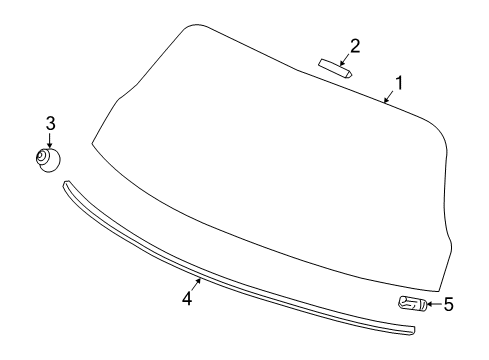 2024 Honda Odyssey Glass - Lift Gate Diagram