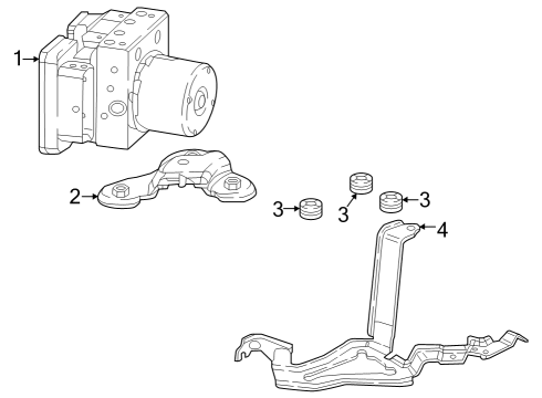 2023 Honda CR-V Hybrid ABS Components Diagram