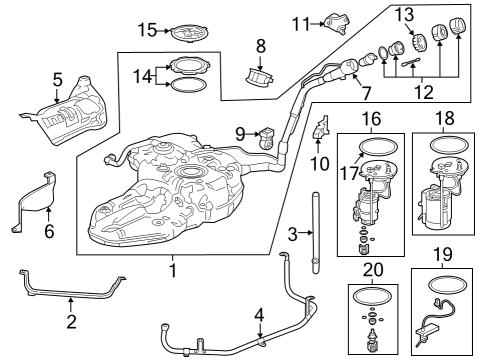 2023 Honda CR-V SEAL SET, INJECTOR Diagram for 16453-6MA-J00