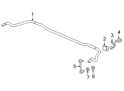 2023 Honda Ridgeline Stabilizer Bar & Components - Rear Diagram