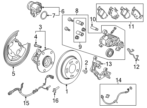 2020 Honda Civic CALIPER SUB-ASSY Diagram for 43018-T20-A02