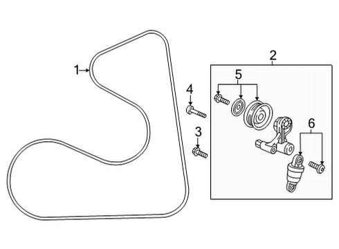 2023 Honda Civic Belts & Pulleys Diagram 4