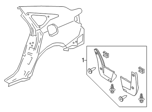 2022 Honda Accord Hybrid Exterior Trim - Quarter Panel Diagram