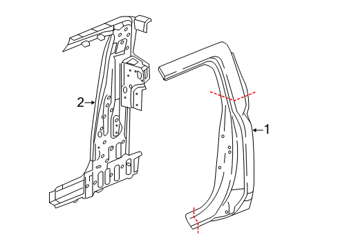 2023 Honda Ridgeline Lock Pillar Diagram